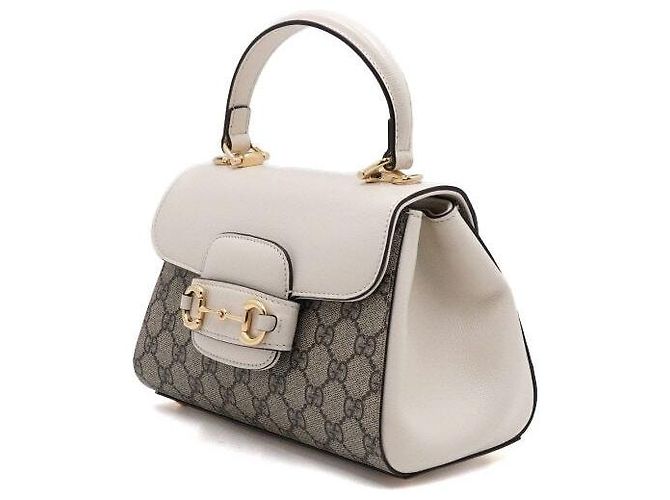 Horsebit 1955 Gucci Mini Borsa Tote con Manico e Borsa a Tracolla Horsebit Marrone - vista 2