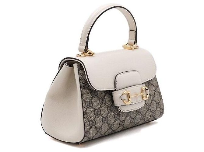 Horsebit 1955 Gucci Mini Borsa Tote con Manico e Borsa a Tracolla Horsebit Marrone - vista 3