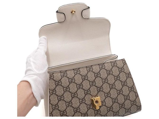 Horsebit 1955 Gucci Mini Borsa Tote con Manico e Borsa a Tracolla Horsebit Marrone - vista 5