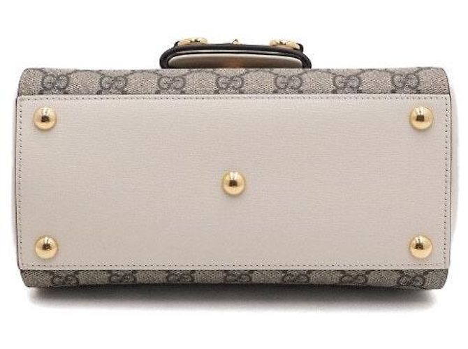 Horsebit 1955 Gucci Mini Borsa Tote con Manico e Borsa a Tracolla Horsebit Marrone - vista 7