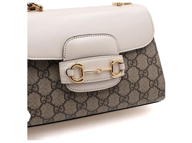 Horsebit 1955 Gucci Mini Borsa Tote con Manico e Borsa a Tracolla Horsebit Marrone - vista 8
