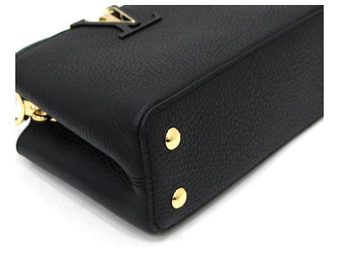 Louis Vuitton Borsa Tote e Borsa a Tracolla Capucines Mini Nero - vista 11