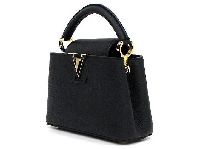 Louis Vuitton Borsa Tote e Borsa a Tracolla Capucines Mini Nero - vista 3
