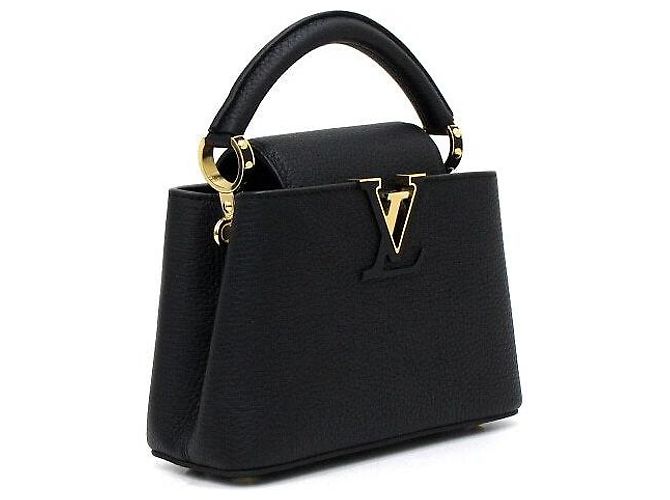 Louis Vuitton Borsa Tote e Borsa a Tracolla Capucines Mini Nero - vista 4