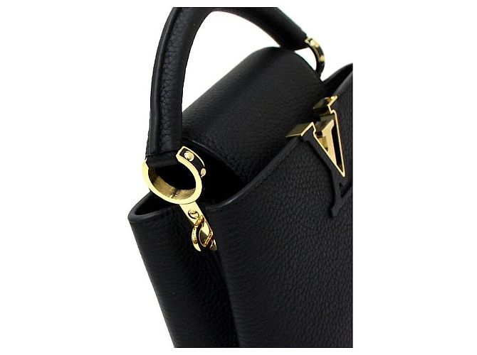 Louis Vuitton Borsa Tote e Borsa a Tracolla Capucines Mini Nero - vista 9