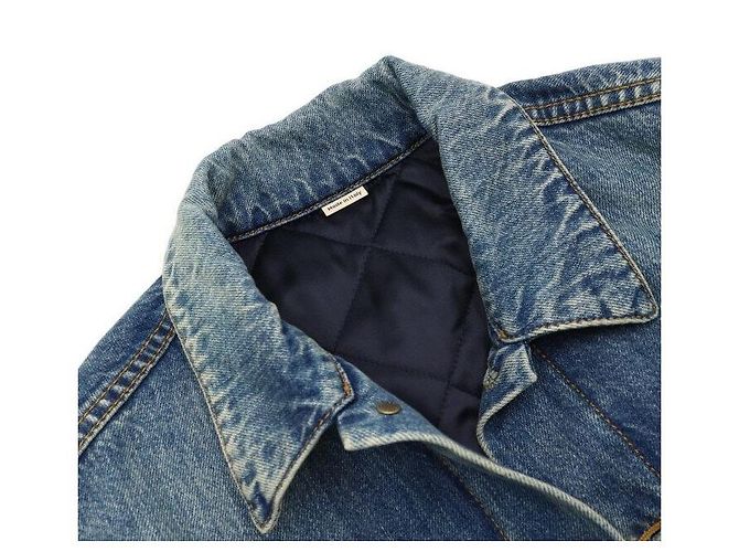 Gucci Chaqueta trucker acolchada de denim lavado azul para mujer - vista 5