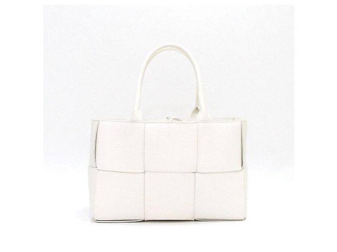 Bottega Veneta Borsa Tote Arco piccola in Intrecciato bianca Bianco - vista 2