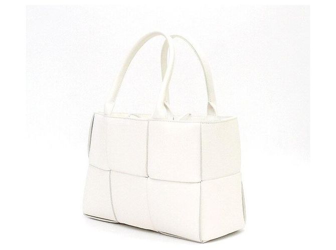 Bottega Veneta Borsa Tote Arco piccola in Intrecciato bianca Bianco - vista 3