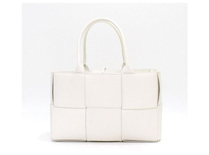 Bottega Veneta Borsa Tote Arco piccola in Intrecciato bianca Bianco - vista 5