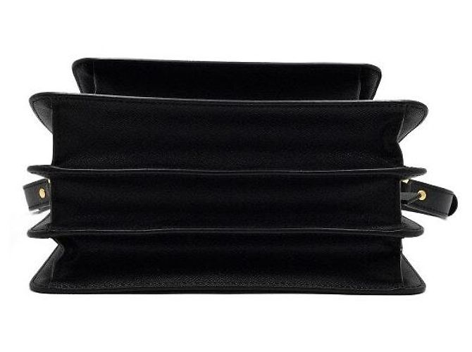 Marni Borsa a tracolla Trunk in pelle Piano Nero - vista 8