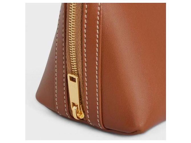 16 Céline Clutch con catena in vitello liscio Marrone - vista 8