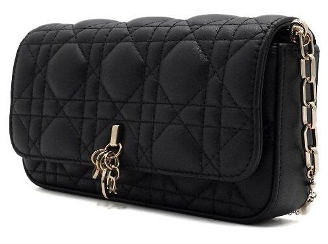 Dior Borsa a tracolla e spalla Lady Pearl con catena per telefono - vista 2