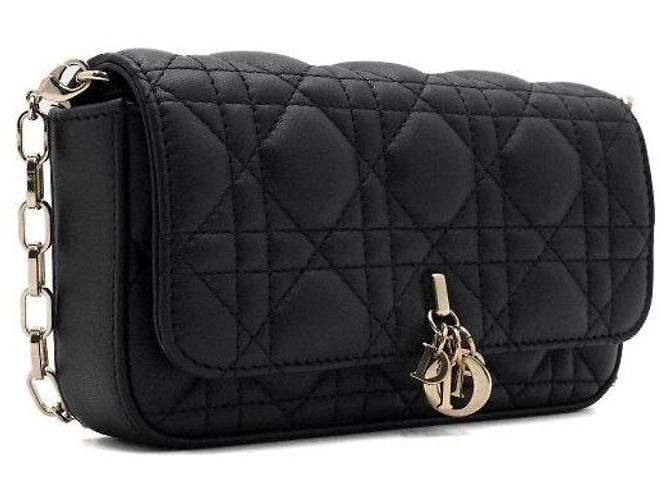 Dior Borsa a tracolla e spalla Lady Pearl con catena per telefono - vista 3