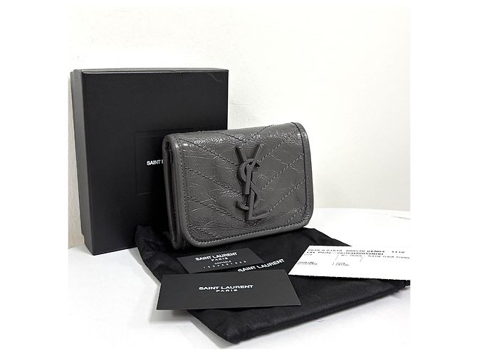 Saint Laurent Portafoglio compatto Marrone - vista 3