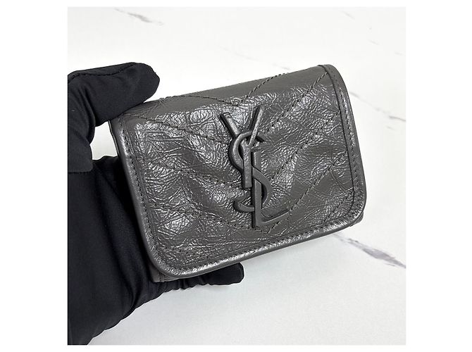 Saint Laurent Portafoglio compatto Marrone - vista 7