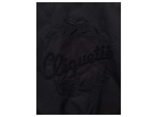 Hermès Bestickte Bomberjacke mit schwarzen Lederbesatz - Ansicht 4