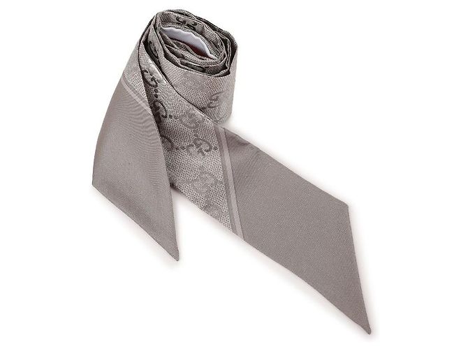 Gucci Foulard in seta stampato a nastro Marrone - vista 4