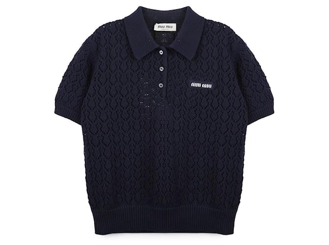 Miu Miu Polo de algodón Azul - vista 3