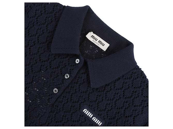 Miu Miu Polo de algodón Azul - vista 5