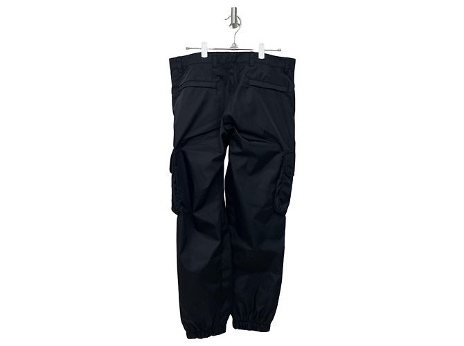 Prada Nylon Cargo Pants with Triangle Logo Black - view 2