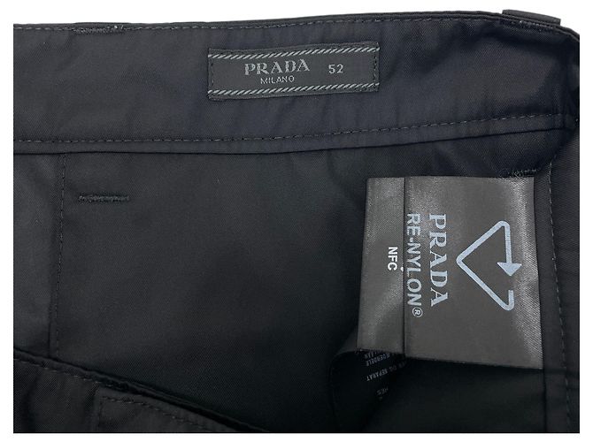 Prada Nylon Cargo Pants with Triangle Logo Black - view 5
