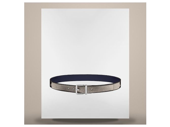 Dior Wendelgürtel Schwarz Marineblau aus glattem Kalbsleder - Ansicht 2