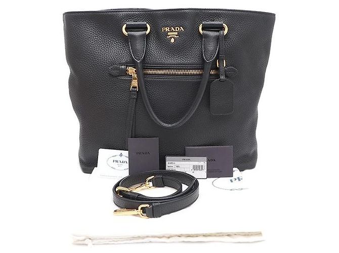 Prada Borsa Tote e Borsa a Tracolla Viterbo Daino Nero - vista 10