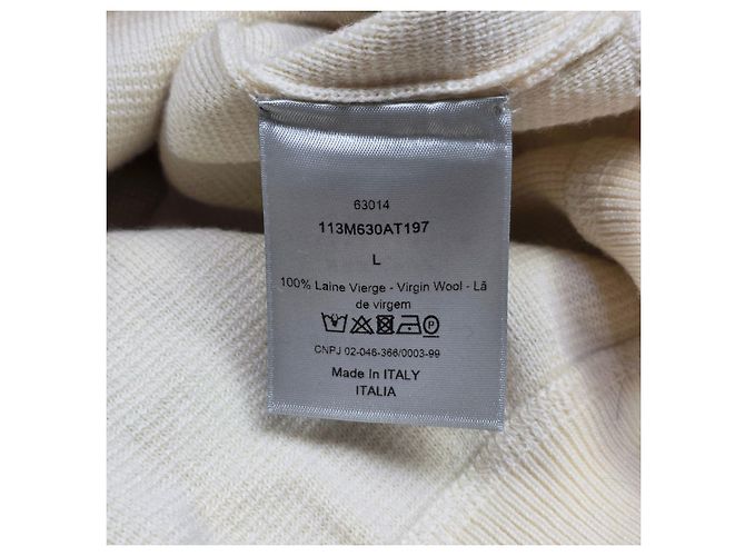 Dior Oblique Reflektierendes Strick-Sweatshirt Weiß - Ansicht 5