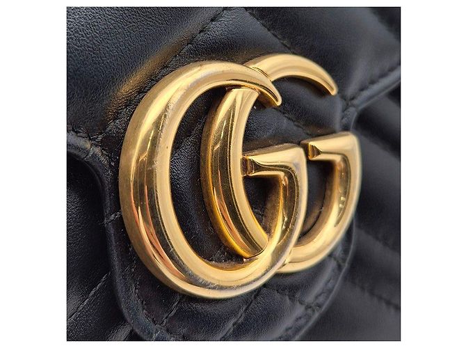Gucci Borsa a tracolla Marmont Matelassé Nero - vista 8