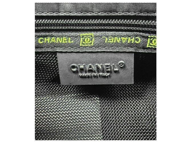 Chanel Borsa a tracolla sport in nylon nero - vista 7