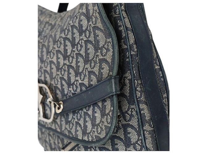 Dior Borsa a tracolla con patta Oblique CD Logo Blu - vista 10