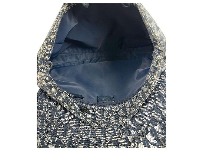 Dior Borsa a tracolla con patta Oblique CD Logo Blu - vista 12