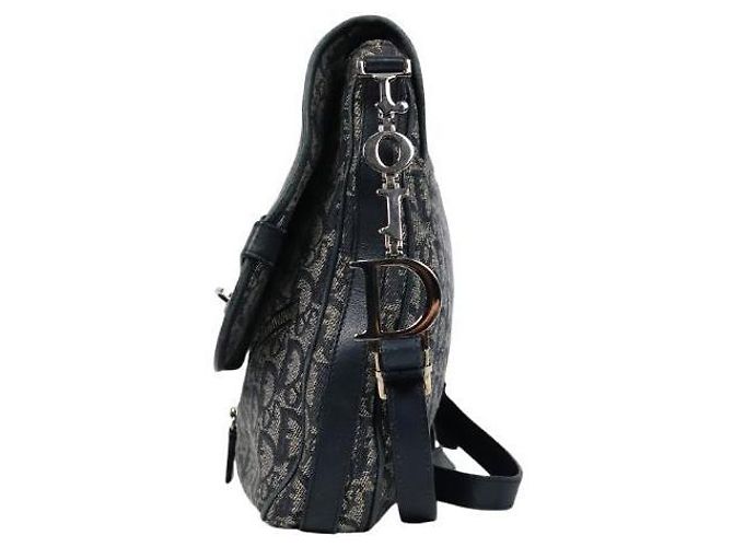 Dior Borsa a tracolla con patta Oblique CD Logo Blu - vista 2