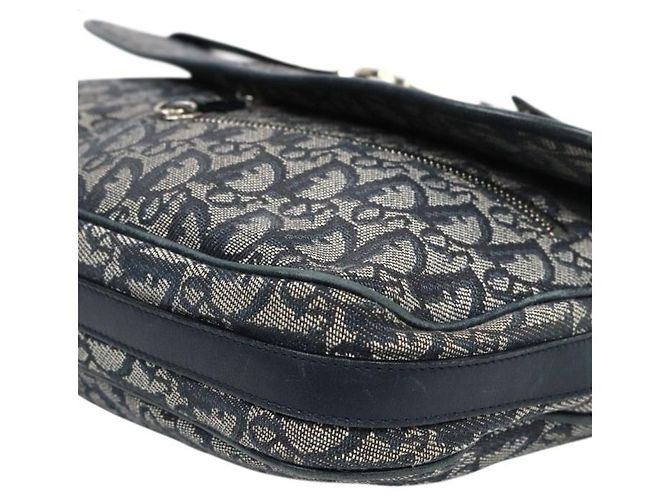 Dior Borsa a tracolla con patta Oblique CD Logo Blu - vista 6