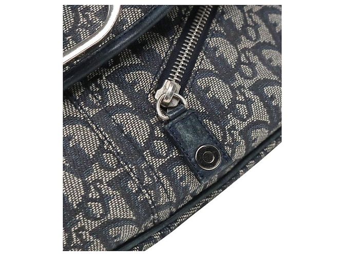 Dior Borsa a tracolla con patta Oblique CD Logo Blu - vista 9