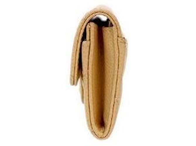 Chanel Tarjetero de piel caviar beige Castaño - vista 2