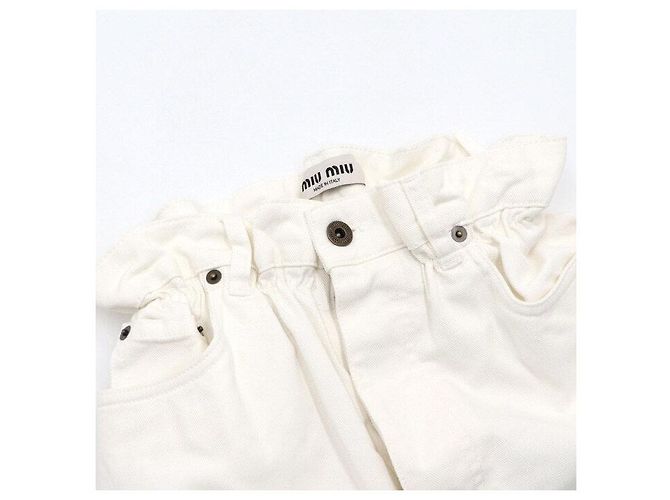 Miu Miu Pantalones de denim blancos para mujer - vista 5