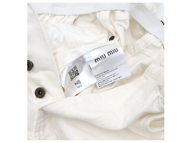 Miu Miu Pantalones de denim blancos para mujer - vista 7