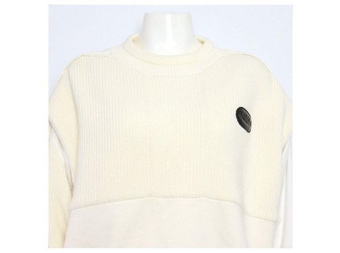 Louis Vuitton Leichter Sommer-Jumper T-Shirt in Monogram Mix Strick Weiß - Ansicht 2