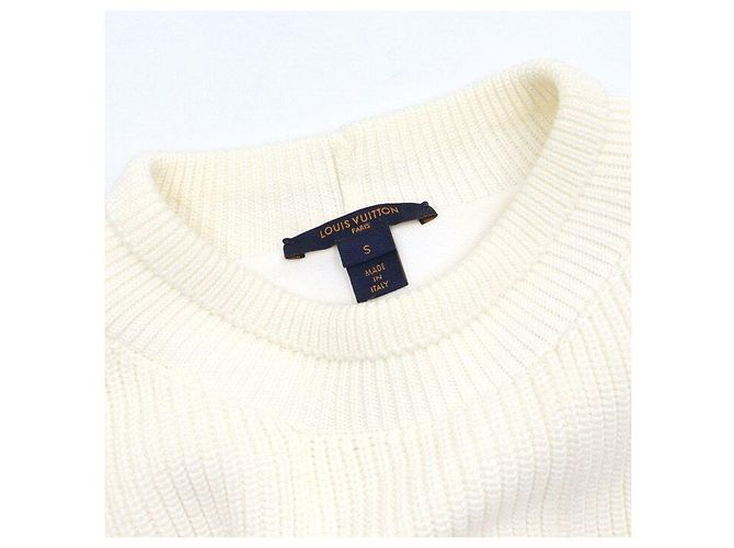 Louis Vuitton Leichter Sommer-Jumper T-Shirt in Monogram Mix Strick Weiß - Ansicht 5