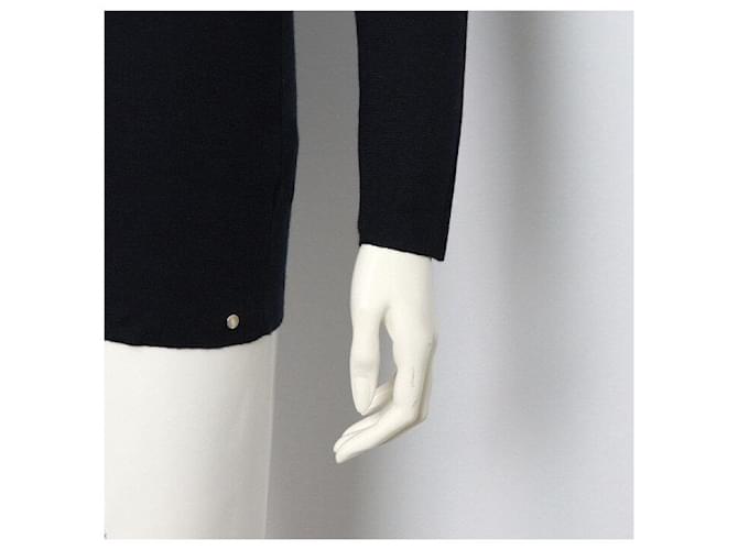 Hermès Navy Kaschmir-Seiden-Rollkragenpullover für Damen Blau - Ansicht 3