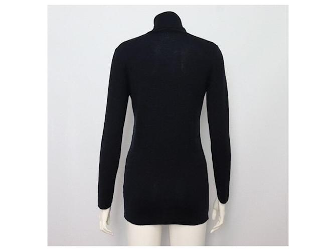 Hermès Navy Kaschmir-Seiden-Rollkragenpullover für Damen Blau - Ansicht 4