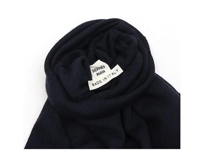 Hermès Navy Kaschmir-Seiden-Rollkragenpullover für Damen Blau - Ansicht 5