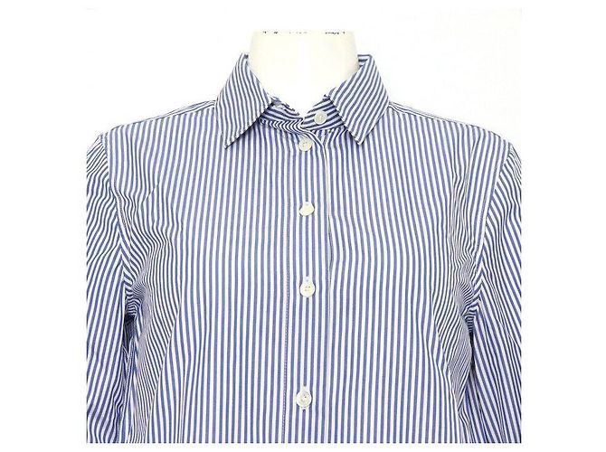 Céline Camicia in cotone a righe blu da donna - vista 2