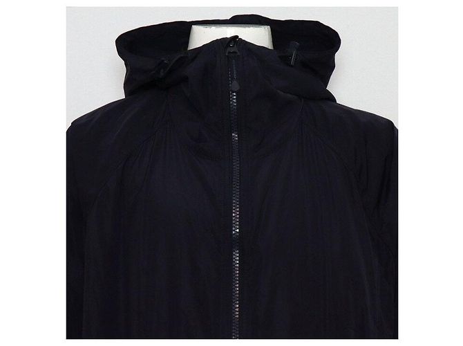 Burberry Giacca a vento con cappuccio da uomo in nylon blu navy - vista 2