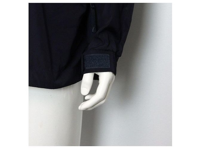 Burberry Giacca a vento con cappuccio da uomo in nylon blu navy - vista 3