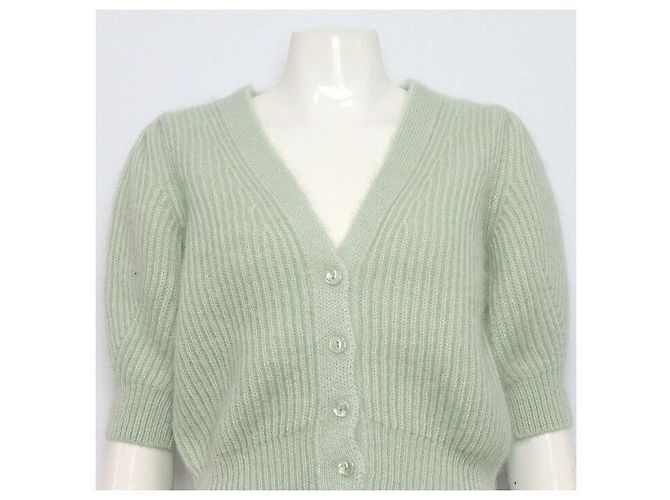 Céline Kurzarm-Cardigan aus Seidenmohair für Damen - Ansicht 2