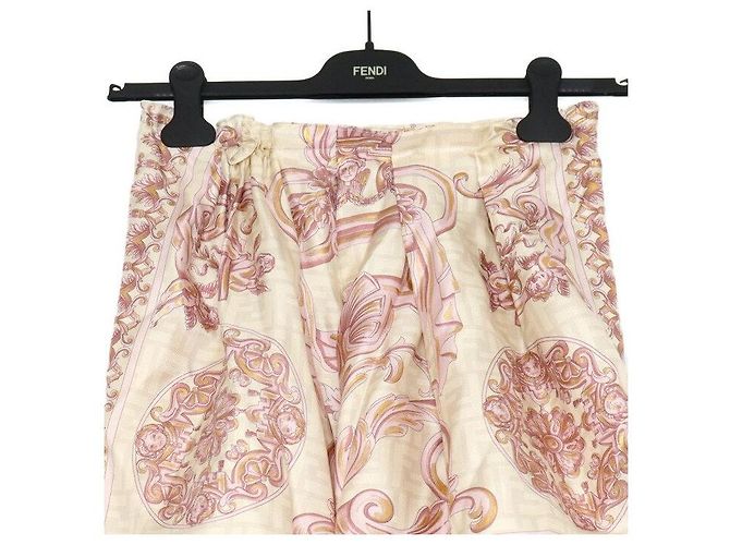 Fendi Falda plisada de seda con logo FF Baroque para mujer - vista 2