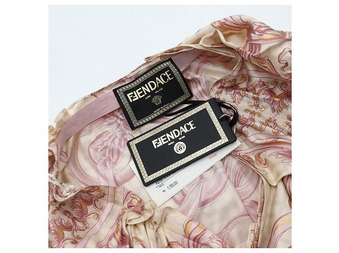 Fendi Falda plisada de seda con logo FF Baroque para mujer - vista 5