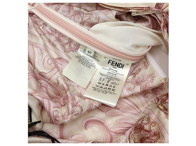 Fendi Falda plisada de seda con logo FF Baroque para mujer - vista 6